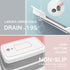 Collapsible Pet Bathtub with Water Drain Plug - Foldable Bathtub for Small Dogs Cats, Portable Design, Grey