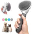 Self-Cleaning Pet Grooming Tool: Dog Brush & Cat Comb with Stainless Steel Needles for Hassle-Free Pet Hair Removal