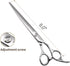 Straight Dog Grooming Scissors, 8.0'' Professional Shears for Thick Coat Medium Large Dog Cat