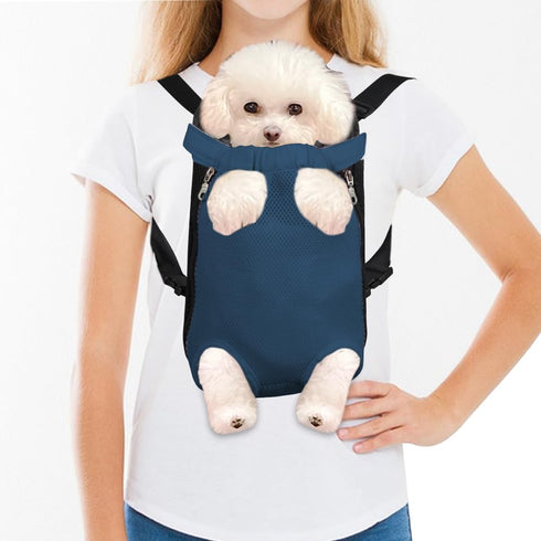 FEimaX Dog Carrier Backpack, Adjustable Pet Legs Out Front Travel Bag for Small Medium Dogs Cats, Hands-Free