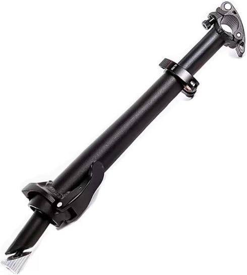 Left Folding Stem Aluminum Alloy 25.4mm×25.4mm Adjustable Stem with Teeth, Folding Riser Stem Set Bicycle Accessories