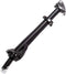 Left Folding Stem Aluminum Alloy 25.4mm×25.4mm Adjustable Stem with Teeth, Folding Riser Stem Set Bicycle Accessories