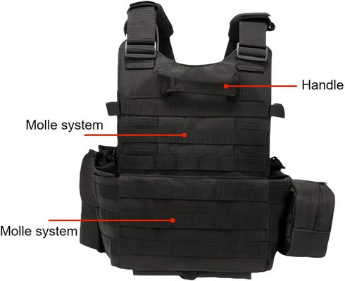 Tactical Vest Survival Vest, Adjustable Outdoor Safety Protection Hunting Vest for Tactical Cosplay