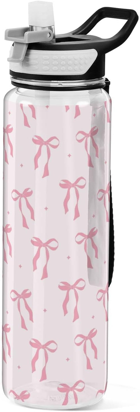 GOODOLD Bow 32 oz Water Bottle - Clear Tritan, BPA-Free, LeakProof with Carry