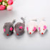 pawstrip Rabbit Fur Cat Toys, Interactive Mouse with Rattle, 12Pcs Realistic Squeaky Cat Toys