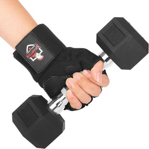 Spartan Gym Gloves for Men & Women Weight Lifting Gloves with Wrist Support, Full Palm Protection, Breathable Non-Slip