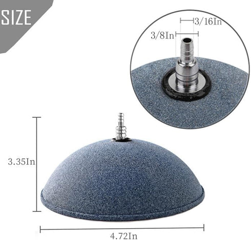kathson Mineral Air Stone Bubble, 4.7 Inch Ball Shape Diffuser Airstones for Aquarium (2 Pack)