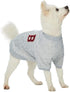 Blueberry Pet Soft & Comfy Baseball Fans Favorite Argyle Jacquard Pullover Dog Sweatshirt, Grey, Back Length 12"