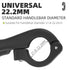Mountain Bike Handlebar Ends, Lightweight Ergonomic Design Bar Ends Attachments with Fluorescent Lamp