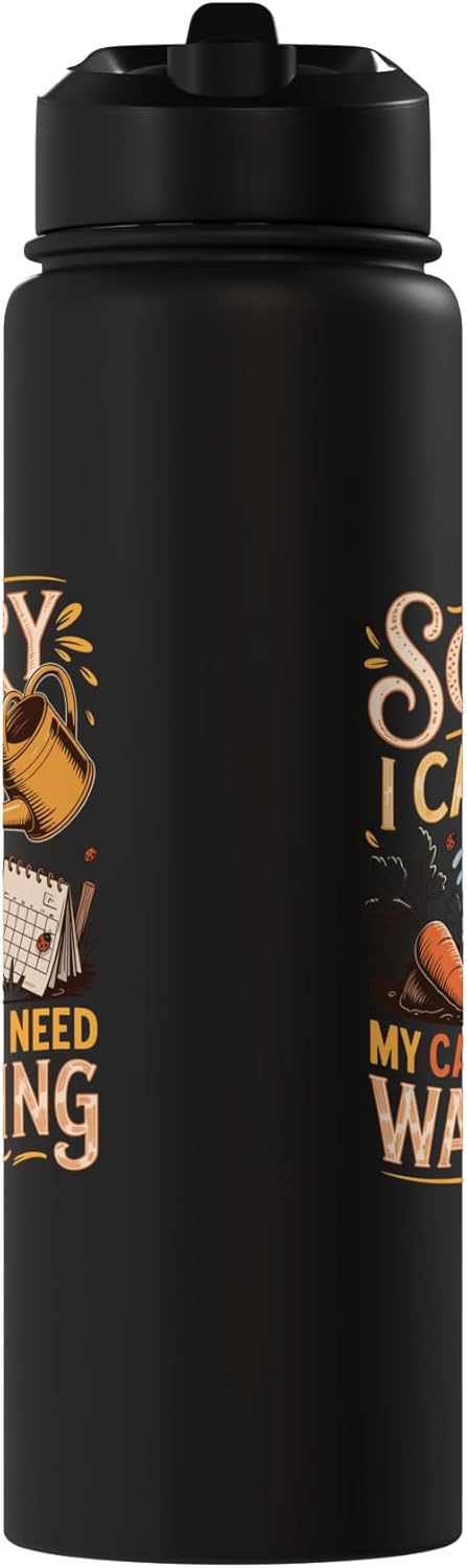 Vegetables Carrots Lover Gifts Sorry I Can't My Carrots Need Watering Gardener Stainless Steel Insulated Water Bottle