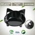 Skrtuan Non-Slip Cat Bowl, BPA Free Melamine, Easy to Clean Shallow Design for Cats
