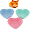 3 Pack Small Hamster Food Dish, Cute Shape Bowls for Hamster, Hedgehog, Small Animals (Green, Blue, Pink)