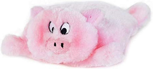 ZippyPaws Squeakie Pads No Stuffing Plush Dog Toy - Pig