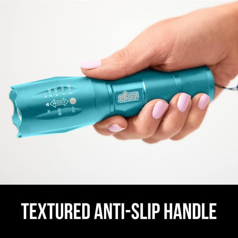 Gorilla Grip Powerful LED Flashlight - 750 FT Water Resistant with 5 Adjustable Modes - High Lumens Ultra Bright Mini