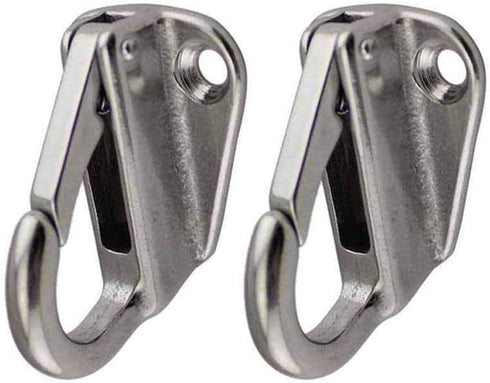 haowei Fender Hook - 2Pcs Heavy Duty 316 Stainless Steel Safety Spring Snap-Type Fender Hanger