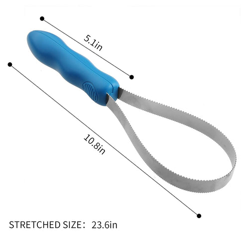Dual-Sided Dog Shedding Blade for Grooming Thick Coats, Stainless Steel Brush for Short and Long Hair Dogs