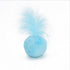Furry Rattle Ball Cat Toy with Feather and Catnip, Interactive Pom Pom Balls for Cats, 2 Inch, 6 Pack