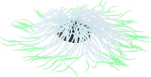 AYNEFY Artificial Aquarium Fish Tank Decoration, Luminous Sea Anemone Ornament, Silicone Coral Plant