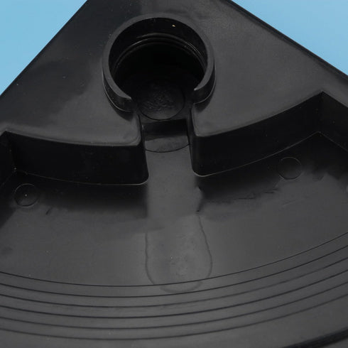 POPETPOP Triangle Reptile Water Feeder: Plastic Automatic Water Dish for Turtle Gecko Lizard, 7.66X7.07X9.82inch (Black)