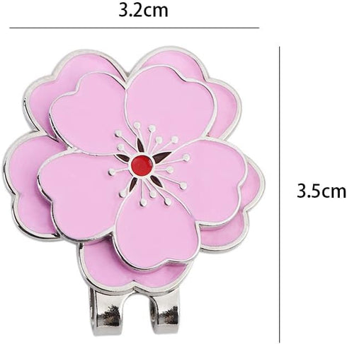 Golf Hat Clip Peach Blossom Ball Markers Hat Clip Magnetic Hat Marker Professional Golf Ball Markers