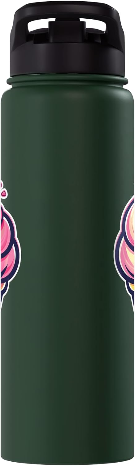 Funny Ice Cream Seller Graphic Tees and Presents Ice Cream Cone Graphic Sorbet Stainless Steel Insulated Water Bottle