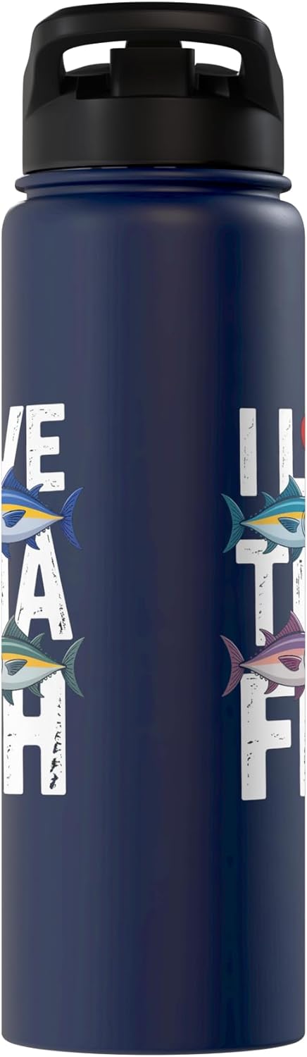 Tuna Enthusiasts Passion Ocean Love I Love Tuna Fish Ocean Enthusiast Design Stainless Steel Insulated Water Bottle