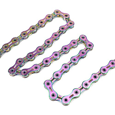 VG SPORTS Bike Chains | 6/7/8/9/10/11 Speed | Lightweight Half Hollow/Full Hollow Chains, 116 Links