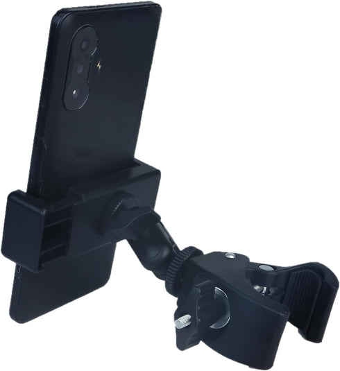 Phone Holder with Clamp for Golf Cart, Universal Mount Holder for Bicycle, Wheelchair, Stroller Mic Stand
