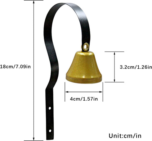 Flylin 2Pcs Housebreaking/Housetraining Metal Dog Doorbell, Shopkeepers Doggy Training Bell Wall Mounted for Home