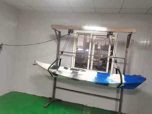 LIBOSULV Kayak Hoist Lift Systems - Garage Storage for Kayaks, Canoes, Surfboards, Bikes