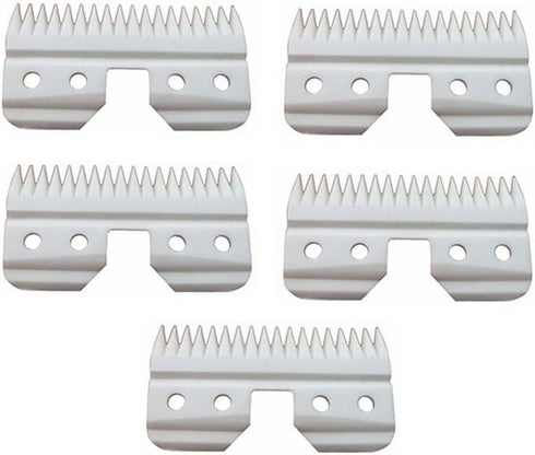 5pcs Ceramic Blades for Andis Oster Wahl AG A5 Hair Clippers - Dog Grooming Blade Replacement