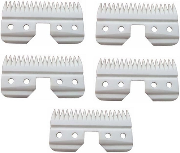 5pcs Ceramic Blades for Andis Oster Wahl AG A5 Hair Clippers - Dog Grooming Blade Replacement
