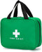 Red First Aid Bag, Empty Travel Rescue Pouch for Compact Survival Medicine, Green