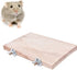 CoscosX Chinchilla Parrot Cage Perch,Wooden Platform Stand,Cage Perches,Tree Springboard,Corner Shelf Laddered,Hanging