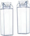 CurcKua Clear Milk Carton Water Bottle 500ML Reusable Transparent Juice Bottle for Outdoor
