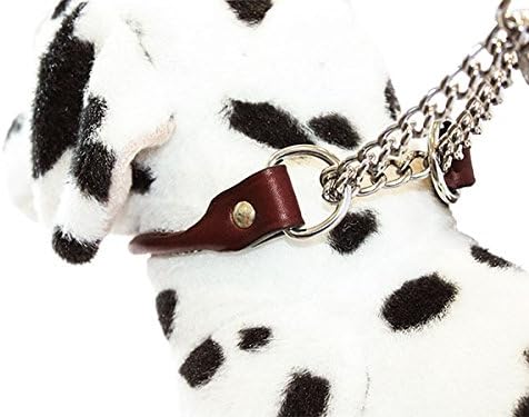 Leather Martingale Dog Collar Rolled - 24 - Burgundy