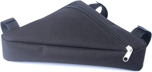 Kisangel Bicycle Triangle Bag, Small Bike Frame Bag for Multi-function Vessel Tools, Black