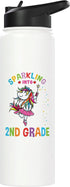 Sparkling Into 2nd Grade Back To School 2nd Insulated Water Bottle for Grade Adventures