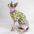 Sphynx Hairless Cat Cute Summer Cotton T-Shirts, Round Collar Kitten Shirts Cats Apparel (Leopard, X-Large)