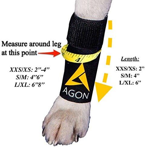 AGON Dog Canine Front Leg Brace, Compression Wraps for Wounds, Small/Medium, Helps with Arthritis