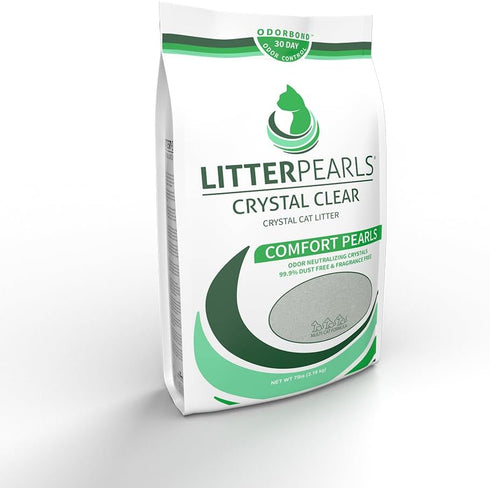 Litter Pearls 7 lb Crystal Clear Unscented Non-Clumping Cat Litter with Odorbond