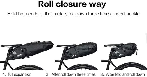 Rhinowalk Bike Saddle Bag, Waterproof Bicycle Bag, Cycling Seat Bag for Mountain Road Storage
