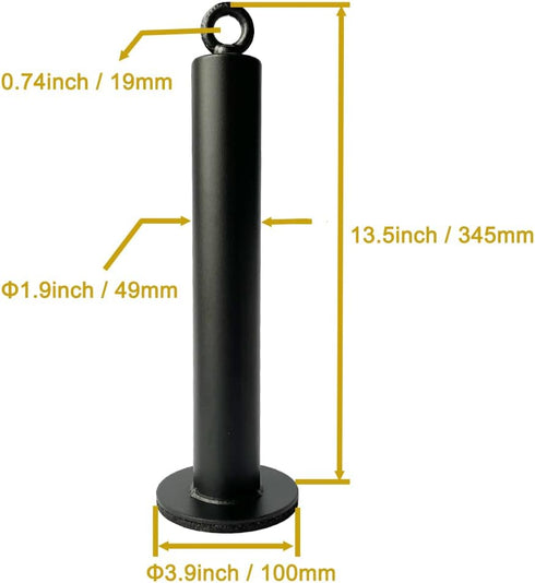 Weight Loading Pin 2 inch, Olympic Weight Plate Loading Pin for Cable Pulley System, Heavy Duty Gym Equipment