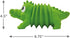 Outward Hound Accordionz Squeaking Toy, Latex Rubber Grunting Dog Toy - Alligator
