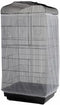 Adjustable Birdcage Seed Catcher, Soft Nylon Mesh Cover for Parrot Macaw Round Square Cage (118 x 32 Inch, White)