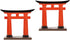 Toddmomy Japanese Torii Gate Statue, 2Pcs Miniature Aquarium Torii Ornament for Zen Garden Decoration