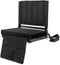 Generic Deluxe Stadium Seat Cushion with Back Support, Black, Portable Folding Chair, Storage