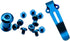 Titanium Screw Kit with Stainless Pocket Clip for Benchmade Bugout 535 (Blue)