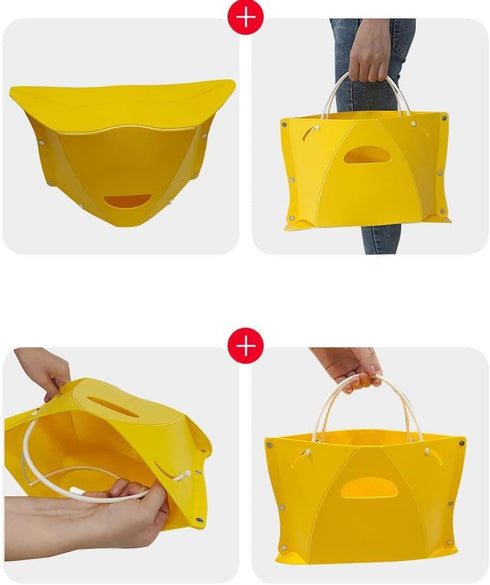 Swpato 4 Pack Backpacking Folding Portable Camping Hiking Stools with Handbag Function - Lightweight Collapsable Travel