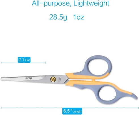 LIVINGO Professional Pet Grooming Scissors for Cats & Dogs, Titanium Coated, 2 Pack, 6.5 inch